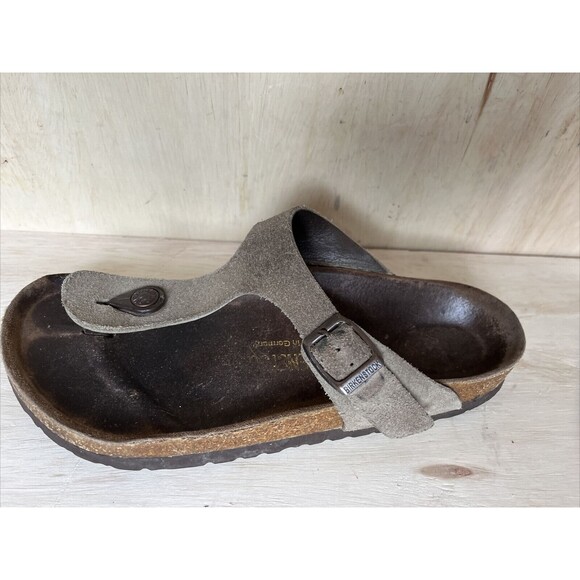 Birkenstock Womens Gizeh Size 38 US 7.5 approx shoe Sandal Cork Floor - Picture 10 of 14